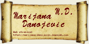 Marijana Danojević vizit kartica